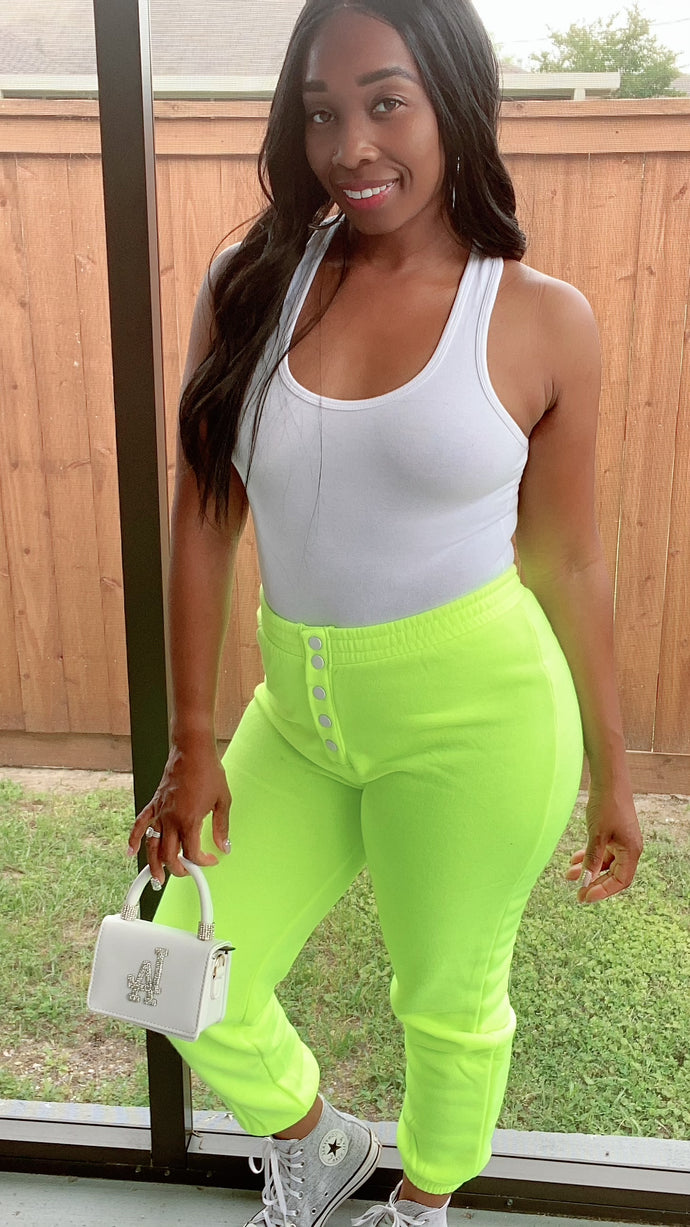 Neon joggers