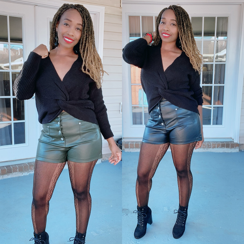 Faux leather shorts (2 colors)