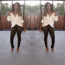 Load image into Gallery viewer, Stacked leggings (olive)